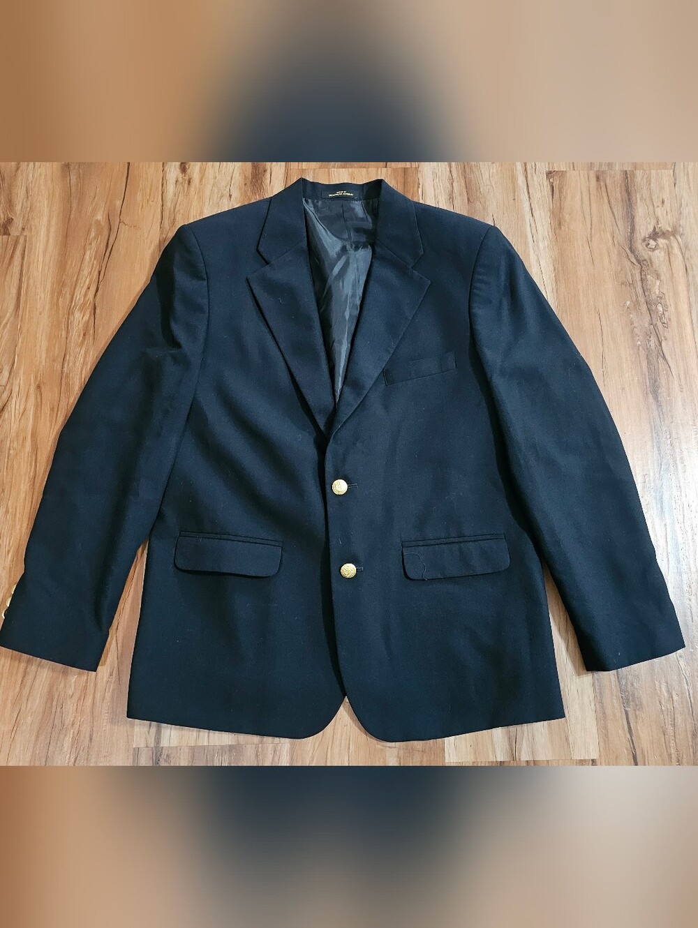 Class Club Classic Big Boy's Navy Blue Two Gold Button Blazer Size 16 Uniform